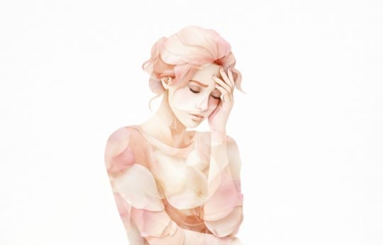 Illustration d'une femme anxieuse se prenant la tête dans les mains