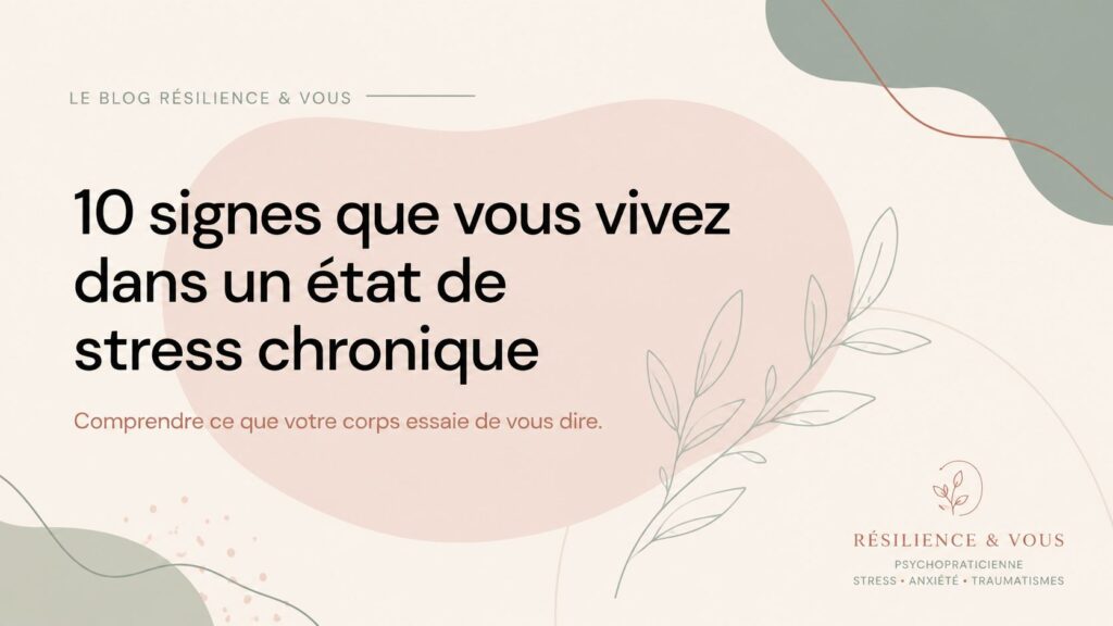 Illustration de couverture sur les 10 signes du stress chronique